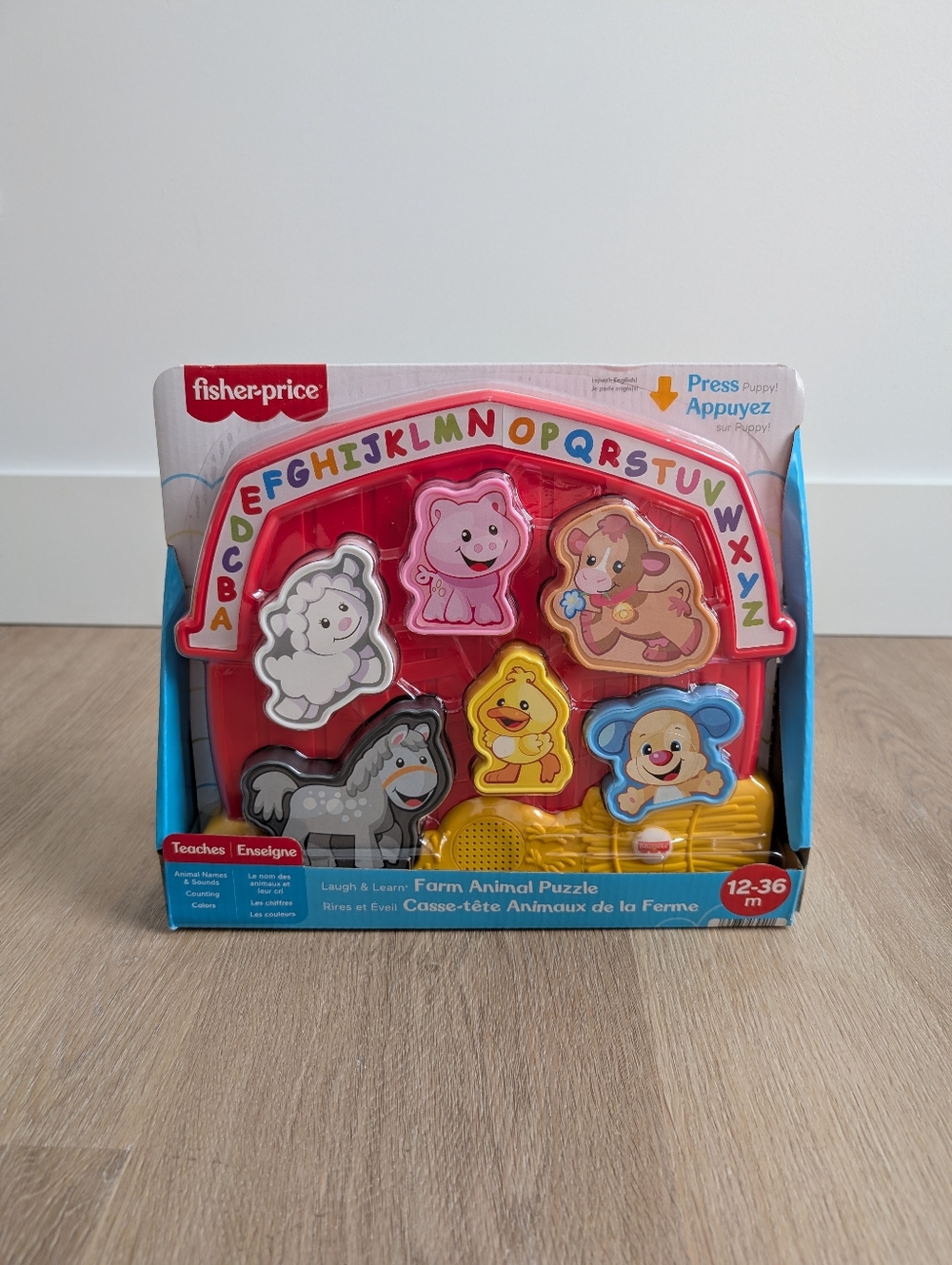NWT - Fisher-Price Toddler Shape Sorting Toy Laugh & Learn Farm Animal Puzzle